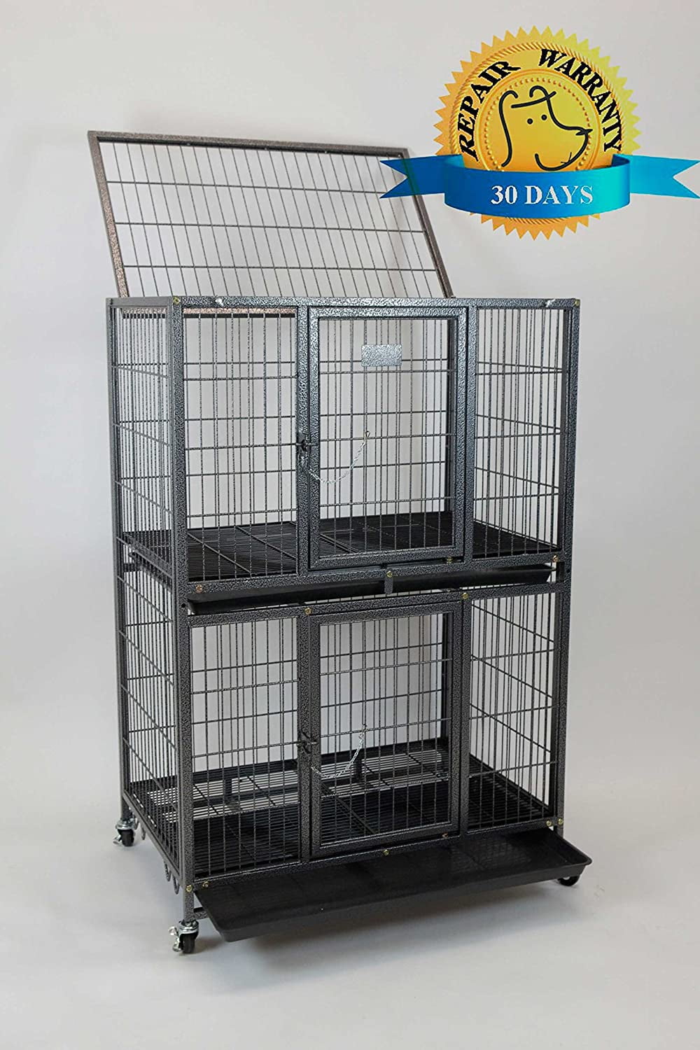 Homey Pet New 31" Pet Cage and Durable Plastic Black Tray for 31" Two