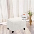 thumbnail image 3 of Ottoman Slipcovers Stretch Ottoman Cover Footrest Footstool Slipcover Anti-Slip Foot Stool Cover Machine Washable Soft Rectangle Furniture Protector for Living Room Bedroom, 3 of 11