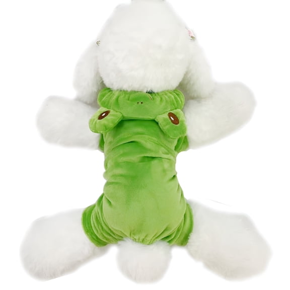 TELOLY Velvet Frog Costume Pet Dog Four Legged Costume Halloween Dress