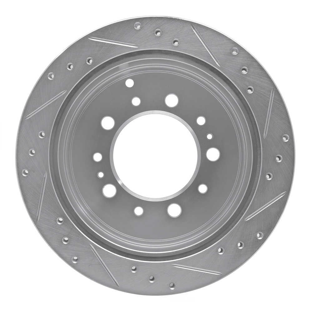 Dynamic Friction Company 631-76113L DFC Brake Rotor - Drilled And Slotted - Silver