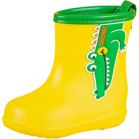 

QWZNDZGR Toddler Rain Boots Shark Cartoon Pattern Waterproof for Toddler Easy-on Lightweight and Waterproof Slip Resistent