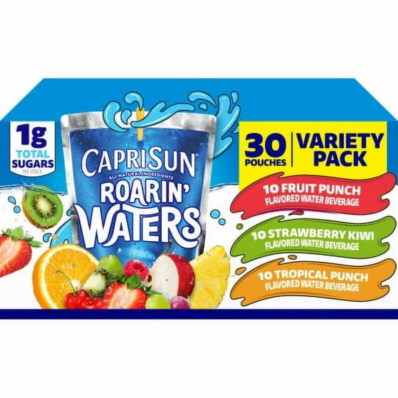 Capri Sun Roarin' Waters Variety Pack Flavored Water Kids Drink Pouches 30 ct.