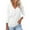 White, variant on Women's V Neck 3/4 Sleeve Tops Solid Casual Shirts Summer Tees Womens Long Sleeve Tops Polyester Women Sports T Shirt Tops Loose Athletic Wear Tops for Women T Short Solid T Shirt Women Turtleneck Tee