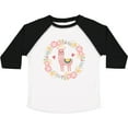 thumbnail image 3 of Inktastic Llama Rose Flower Wreath Girls Toddler T-Shirt, 3 of 5