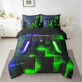 thumbnail image 2 of YST Ensemble de Literie 7 Pcs Dégradé Abstrait, Taille Complète, 2 of 4