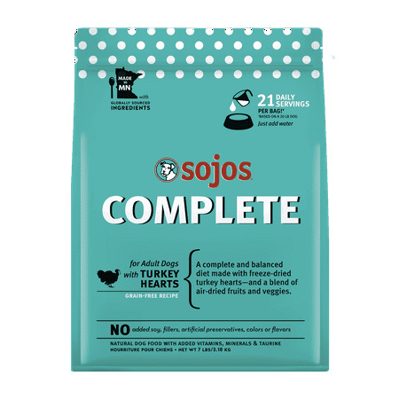 UPC: 0755709600074 | Sojos Complete Turkey Recipe Adult Grain-Free Freeze-Dried Raw Dog Food  7 Pound Bag
