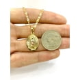 thumbnail image 3 of 14K Tri Color Gold Filled Virgen de Guadalupe Necklace Charm Religious Jewelry Unisex 22x14mm, 3 of 5