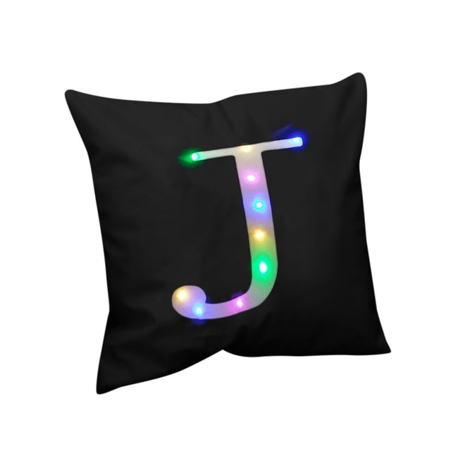 DPTALR Letter Luminous Pillowcase LED Luminous Pillowcase Sofa Christmas Pillowcase