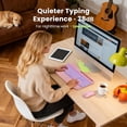 thumbnail image 6 of Rechargeable Backlit Wireless Keyboard and Mouse Combo, Ergonomic with Wrist Rest & Phone Holder, Silent for Windows/Mac/Chrome OS - Pink, 6 of 8