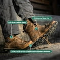 thumbnail image 6 of Danner 8” Quarry USA Waterproof Alloy Safety Toe Work Boots for Men - Full-Grain Leather with Gore-Tex Lining and Traction Heel Outsole, EH Resistant, Brown - 10.5 EE, 6 of 6