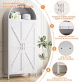 thumbnail image 3 of OCHAPA Freestanding Pantry Cabinet, Arched Storage Cupboard with Adjustable Shelves, White, 3 of 7