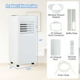 thumbnail image 3 of Gymax Portable Air Conditioner w/ Remote Control 3-in-1 Portable AC Unit w/ Fan & Dehumidifier, 3 of 10