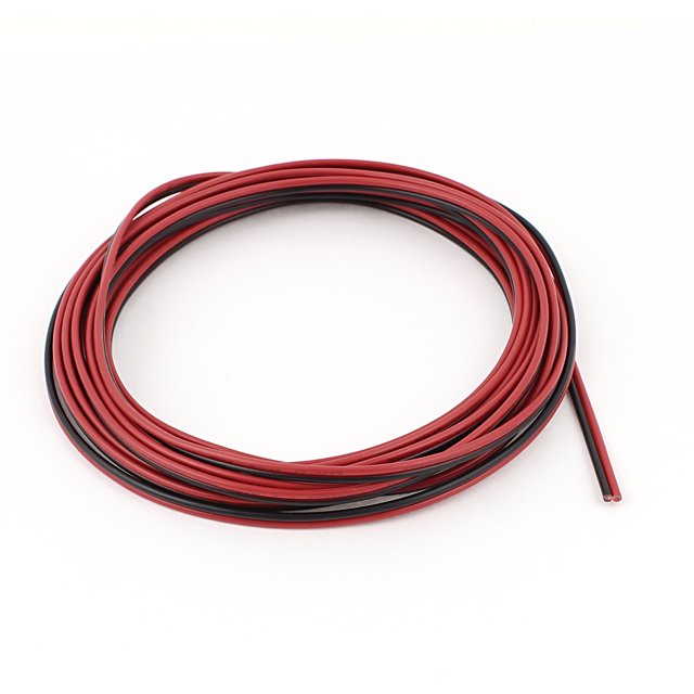 5M 180,75mm2 Rojo Negro Doble Núcleo Cable De Alambre para coche Auto Altavoz Unique Bargains cable de alambre de doble nucleo