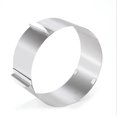 thumbnail image 3 of Aro para tartas ajustable - acero inoxidable - clips de fijación - molde desarmable resistente, ideal para creaciones de tartas, plata mate Namotu ZH-048, 3 of 7