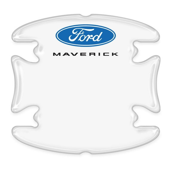 iPick Image for Ford Maverick Universal Car Door Handle Cup Protector Clear Decal Stickers, Pair, Official Licensed