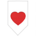 thumbnail image 1 of Red Swiss Dot Heart Screen Print Bandana White Large, 1 of 1