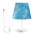 thumbnail image 2 of Starry Light Blue Sky LED Desk Lamp Table Lamp USB Bedside Nightstand Small Lamp for Bedroom Living Room Kids Room, 2 of 8