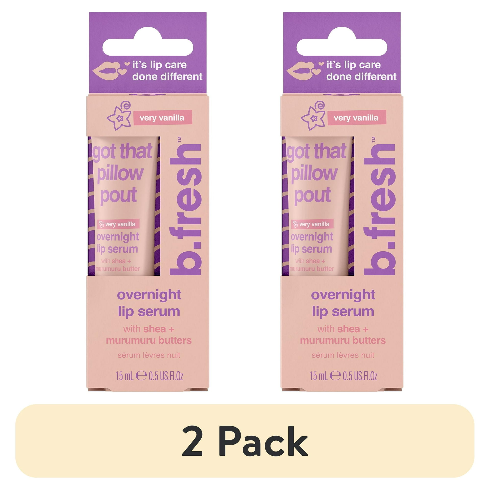 (2 pack) b.fresh got that pillow pout - lip serum 0.5 fl oz