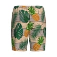 thumbnail image 5 of Fotbe Pineapples Palm Leaves Pajama Shorts for Men, Men's Pajama Bottoms, Sleepwear,Short Pajama Pants-XX-Large, 5 of 9