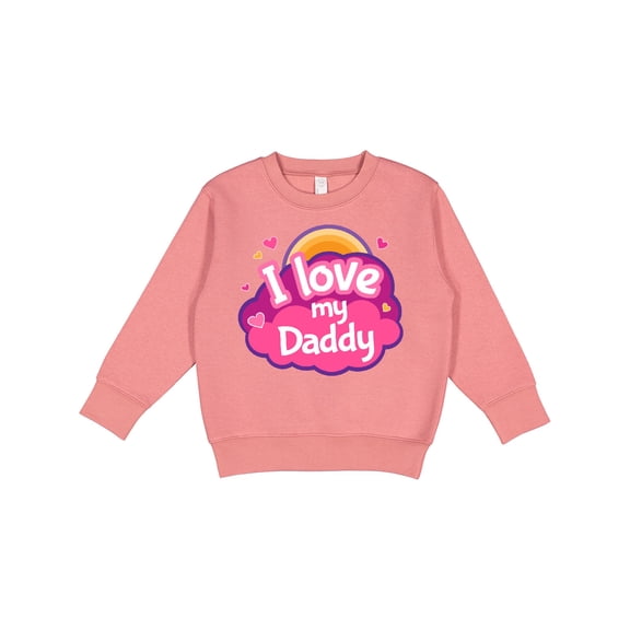 Inktastic I Love My Daddy Girls Toddler Sweatshirt