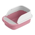 thumbnail image 3 of GROWTH TANK Cat Litter Box Pet Litter Tray Heighten Semi Closed Cat Sand Box Container Potty L, 3 of 9
