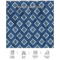 thumbnail image 5 of Blue Boho Geometric Wrap Around Bed Skirts for Queen Bed 16" Drop,Bed Skirt with Adjustable Elastic Belt Dust Ruffle Bed Valance for Bedroom Hotel Farmhouse Southwest Motifs Art Bed Frame Cover, 5 of 7