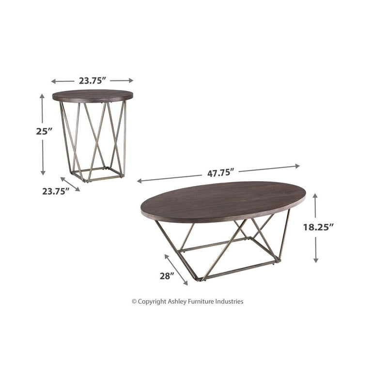 Neimhurst 3 Pack Tables - Dark Brown Neimhurst 3 Pack Tables - Dark Brown