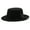 Black, variant on Fedora Hats for Men Women, Wide Brim Flat top Hats Boater Hat, Pin and Hoop Decor Jazz Cap