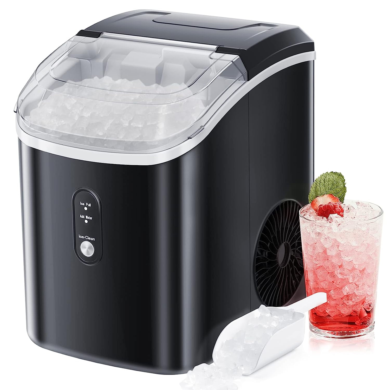 Kissair Nugget Ice Maker Countertop, Portable Ice Maker Machine with