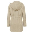 thumbnail image 3 of Gabardina impermeable LOMON con capucha larga para mujer, 3 of 6