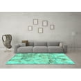 thumbnail image 3 of Ahgly Company Indoor Rectangle Abstract Turquoise Blue Modern Area Rugs, 6' x 9', 3 of 4