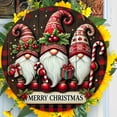 thumbnail image 6 of hiryomu Christmas Hanging Sign Decoration Gnome Front Door Wreath Farmhouse Wooden Welcome Sign for Wall Porch Decor, 6 of 7