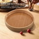 thumbnail image 5 of Round Serving Bamboo Wooden Tray for Dinner Trays Tea Bar Breakfast Food Container Handle Storage T, 5 of 5