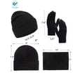 thumbnail image 5 of Deago Winter Beanie Hat Scarf Touchscreen Gloves Set for Men and Women, Beanie Gloves Neck Warmer Set with Warm Knit Fleece Lined (Black), 5 of 7