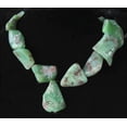 thumbnail image 6 of 550cts Designer Chrysoprase Nugget Bead Strand | 21x18x10mm to 32x17x9mm |, 6 of 7
