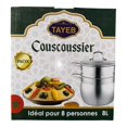 thumbnail image 1 of Pot à Couscoussier TAYEB en Acier Inoxydable Vapeur 8L, 1 of 4