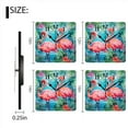 thumbnail image 3 of Square Wall Clock,Two Pink Flamingos With Flower,Silent Non-Ticking Wall Clock Decor for Home Office Kitchen Living Room Bedroom(10inch), 3 of 4