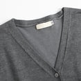 thumbnail image 7 of ManxiVoo Ladies Buttoned Cardigan Sweater in Mercerized Cotton with Loose Fit for Versatile Layering and Comfortable Style M Size Dark Gray, 7 of 7