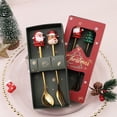 thumbnail image 4 of Juego de cucharas y tenedores de acero inoxidable para el hogar, 2 piezas, vajilla de Navidad para Año Nuevo, regalos para niños, decoraciones navideñas, 4 of 5