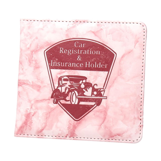 MERIGLARE Generic Car Registration and Insurance Holder for Documents License Men Pink