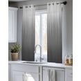 thumbnail image 5 of Grey Ombre Sheer Curtains 54 Inch Length 2 Panels Set for Living Room/Bedroom, Contemporary Gradient Abstract Art Kitchen Curtains Grommet Semi-Sheer Curtains Drapes Voile Window Treatments 42"x54"x2, 5 of 7