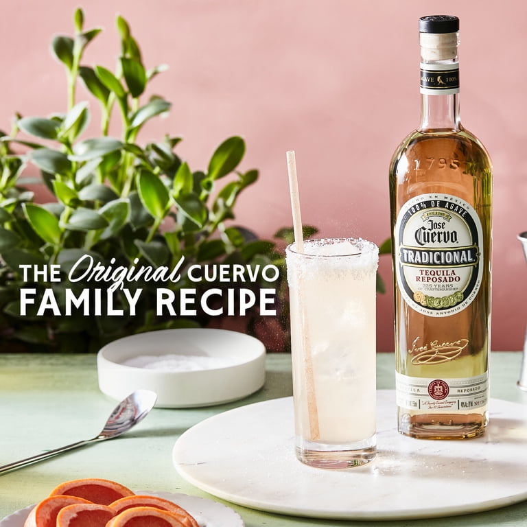 Jose Cuervo Tradicional Reposado Tequila, 750 ml Glass Bottle, 40