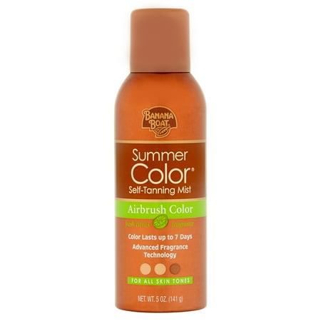 Banana Boat Summer Color Airbrush Color Fresh Citrus Fragrance Self-Tanning Mist, 5 oz