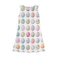 thumbnail image 3 of LTTVQM Girls Easter Dress 2026 Egg Bunny Print Cute Sleeveless Sundress Soft Round Neck Midi Dresses Lightweight Church Dresses Light pink 3-4 Years, 3 of 5