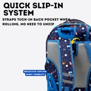 J World Boys And Girls Duo 18 Rolling Backpack With Lunch Bag For School And Travel, Spaceship