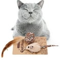 thumbnail image 2 of Juguete interactivo para gatos, juguete con forma de ratón marrón con estampado de gato, juguete con forma de ratón para gatos, integración perfecta, 2 of 7