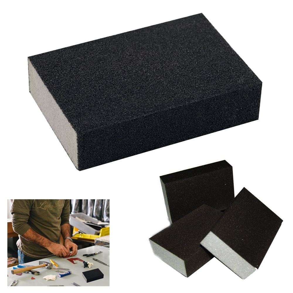 6X Foam Sanding Blocks Polishing Flexible Pads Wet Dry Sponge Double