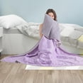 thumbnail image 1 of Edredón tamaño queen, manta absorbente de sudor, ropa de cama suave y ligera para quienes duermen con calor, 228 x 198 cm, para el hogar, verano, Púrpura, 1 of 8