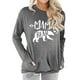 thumbnail image 2 of Sudadera con cuello redondo, manga larga, suave, para uso diario, para fiestas o citas, gris claro, talla XL, para mujer, 2 of 5
