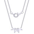 thumbnail image 5 of Fine Silver Plated Double Necklace Set with Simulated Diamonds Adult, 5 of 5